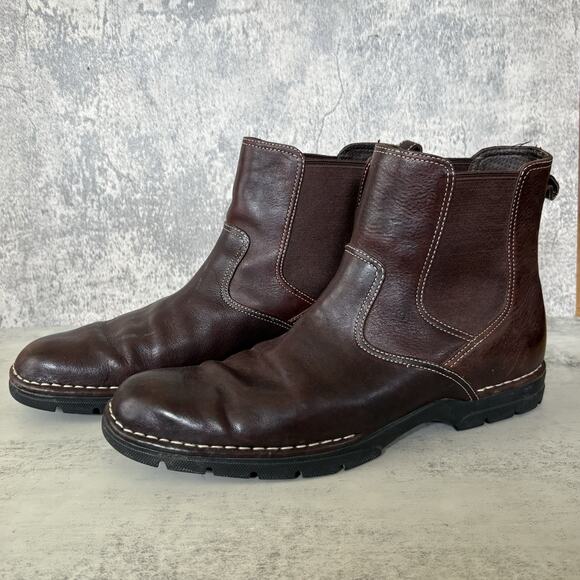 Cole Haan Men’s Chelsea Boots Size 11 Brown Leather NikeAir - Picture 1 of 9